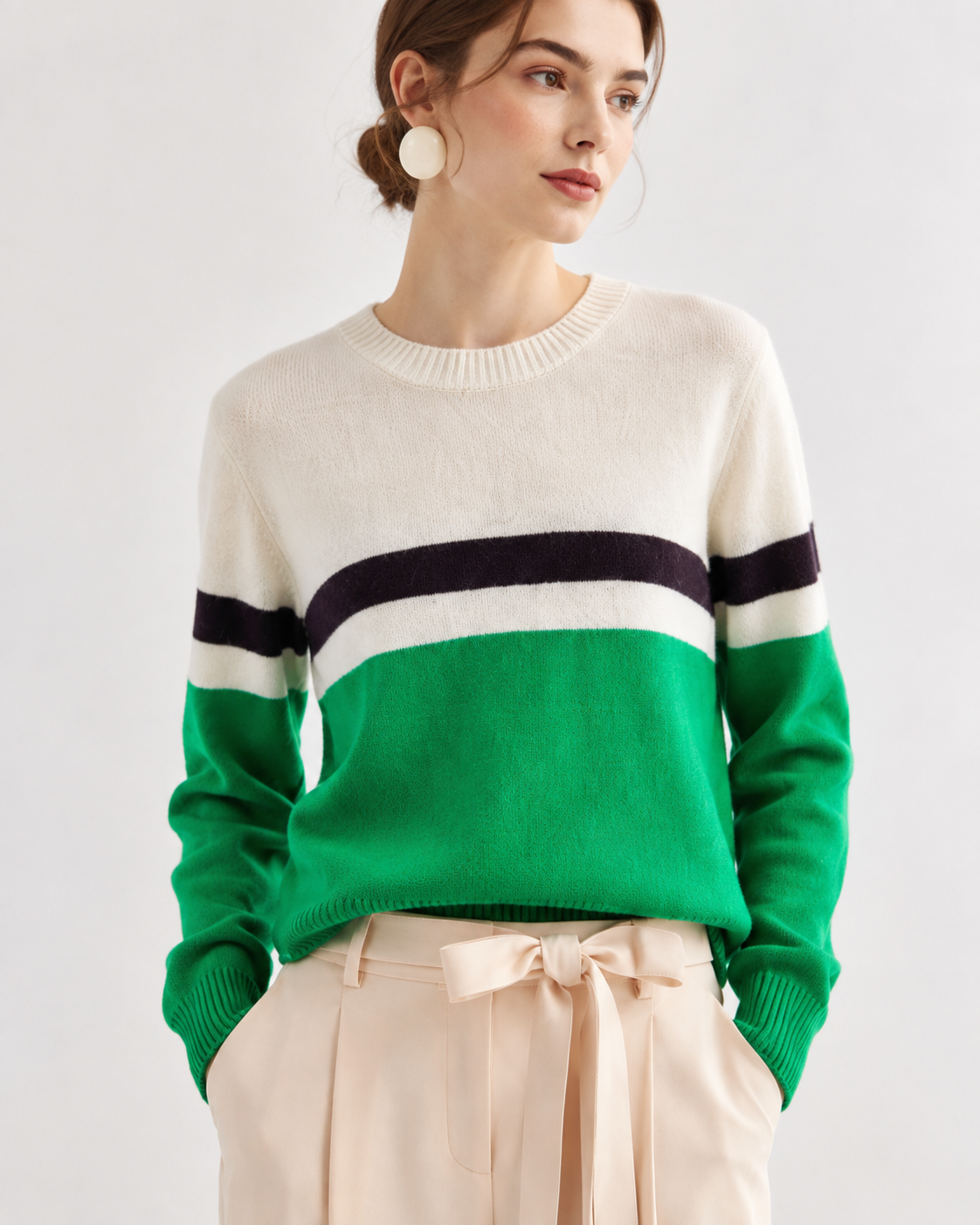 Women’s French Old Money Style Wool Blend Sweater