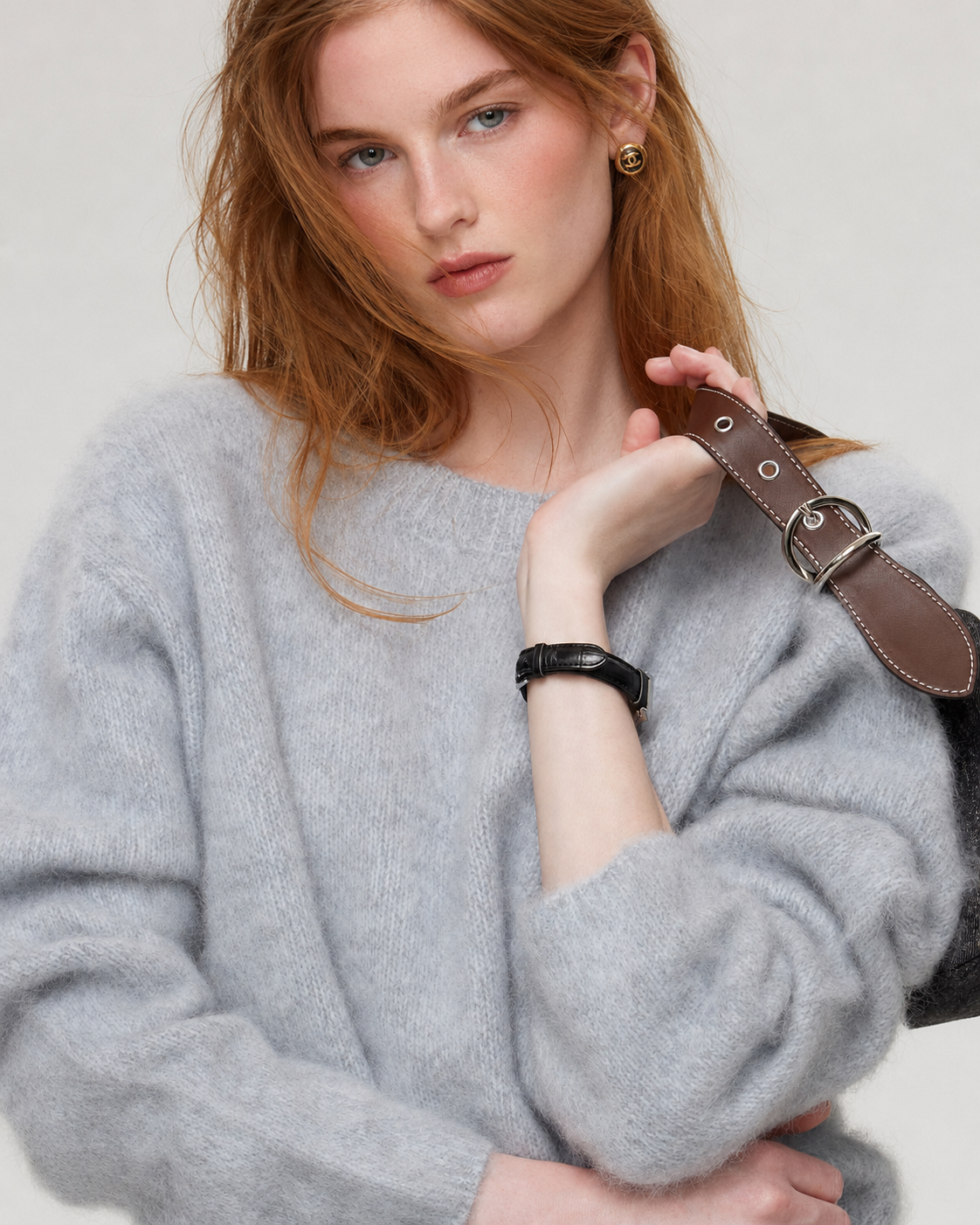 100% Merino Wool Sweater Hand Brushed Fluffy Knit Pullover