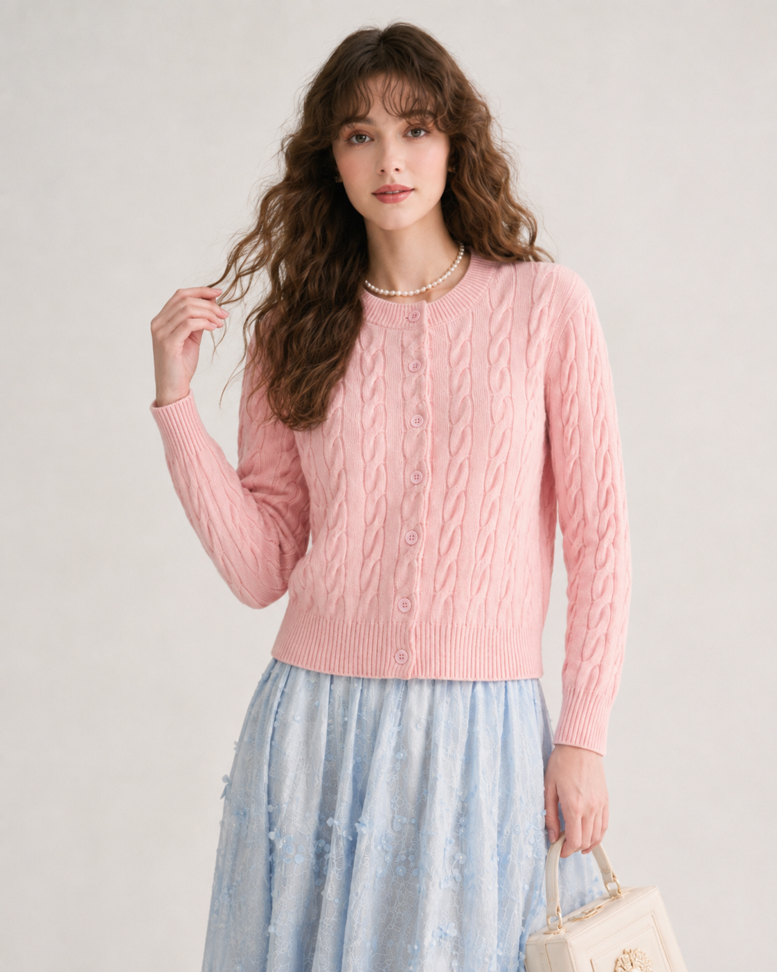 Women’s  Cable Knit Cardigan Sweater