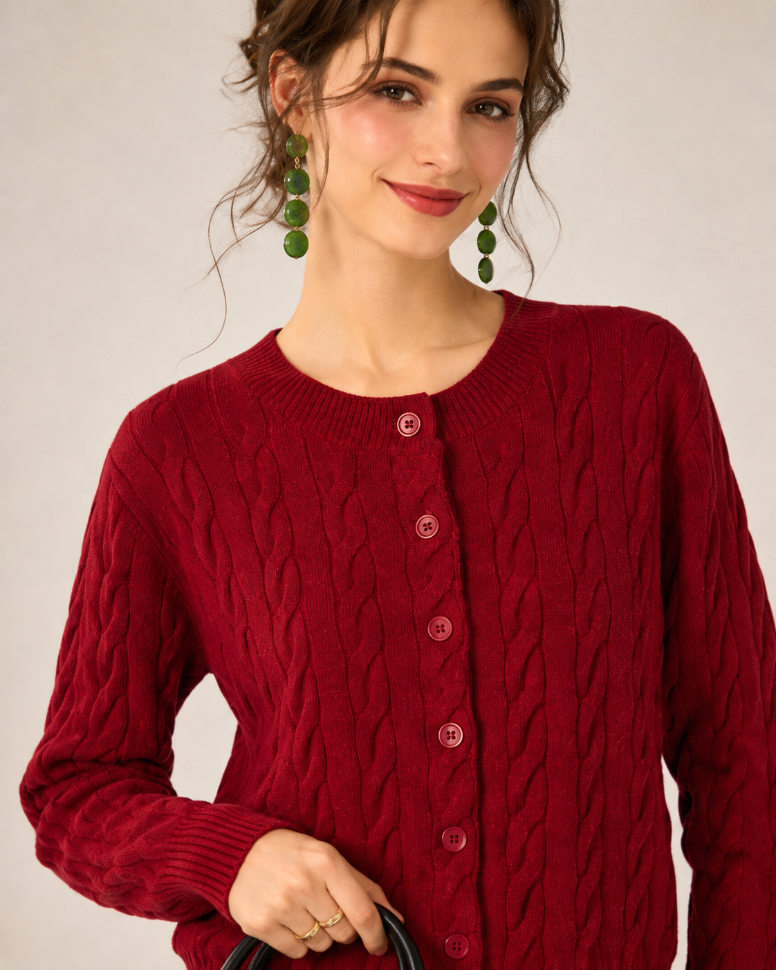 Women’s  Cable Knit Cardigan Sweater