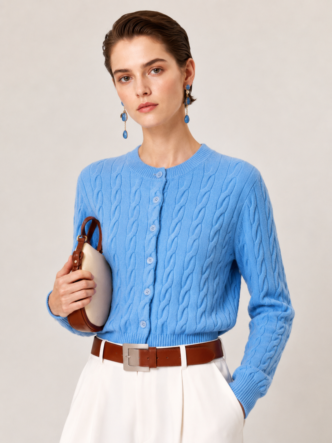 Women’s  Cable Knit Cardigan Sweater