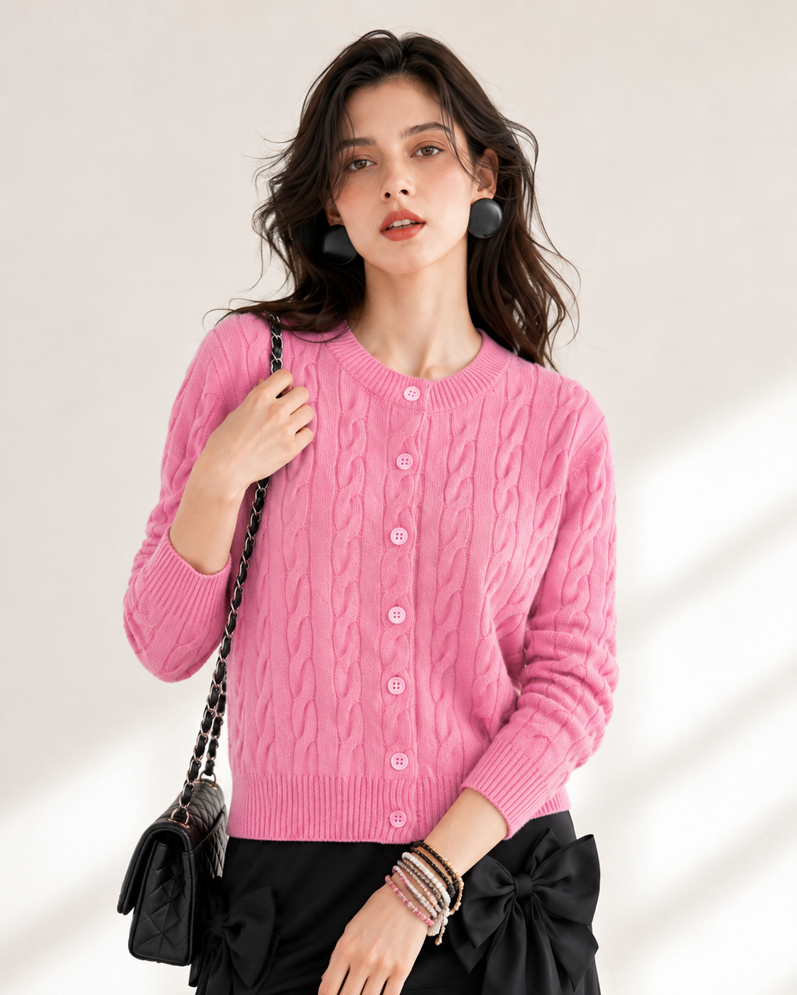 Women’s  Cable Knit Cardigan Sweater
