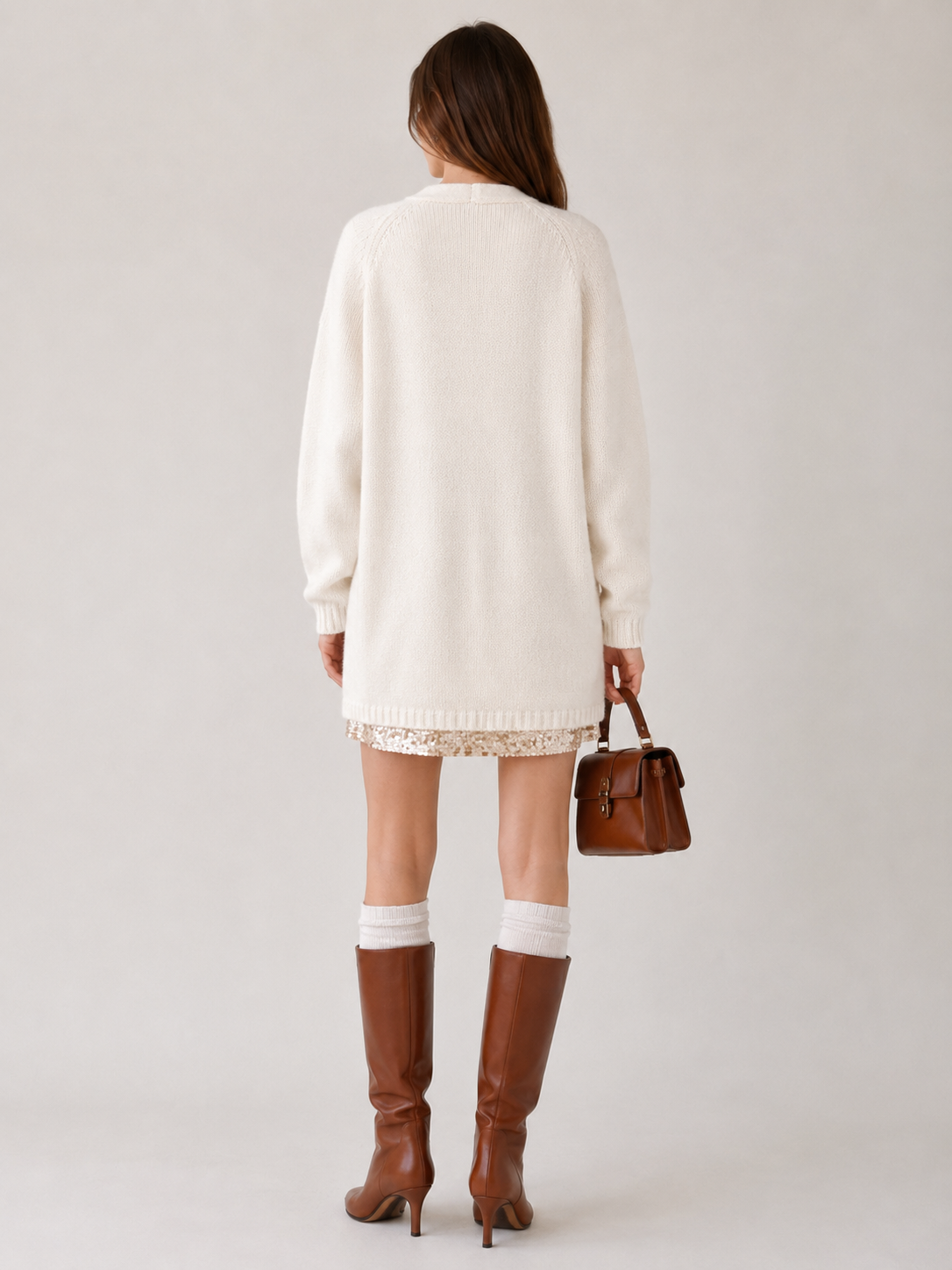 Women's Wool Blend V Neck Long Cardigan Sweater
