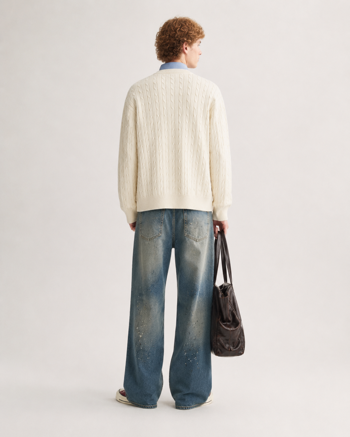 Unisex Cable Knit Cardigan Sweater Vintage Chunky Knit Coats