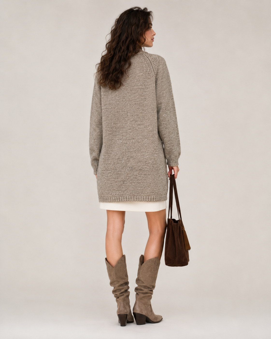 Women's Wool Blend V Neck Long Cardigan Sweater