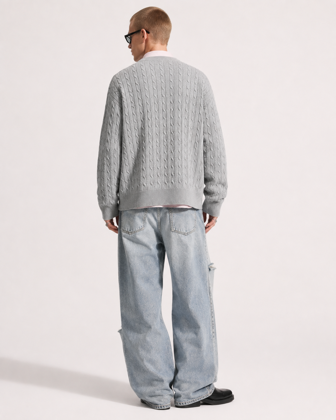 Unisex Cable Knit Cardigan Sweater Vintage Chunky Knit Coats