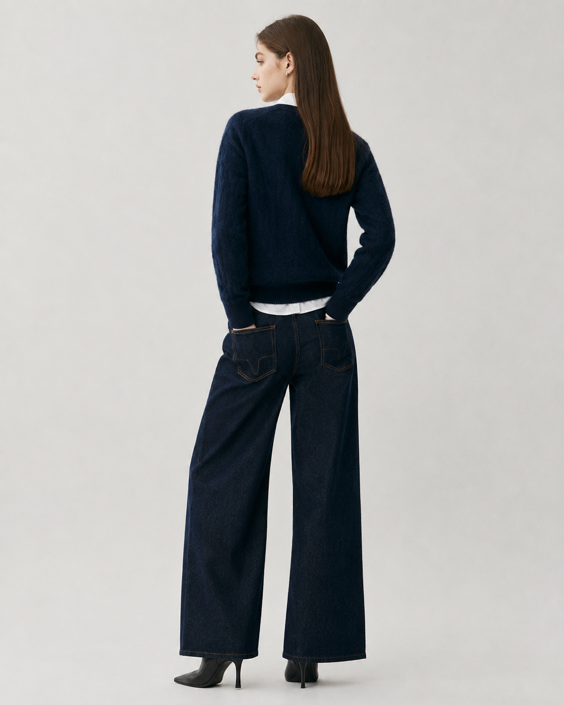 Women's Cashmere Blend Cable Knit Sweater