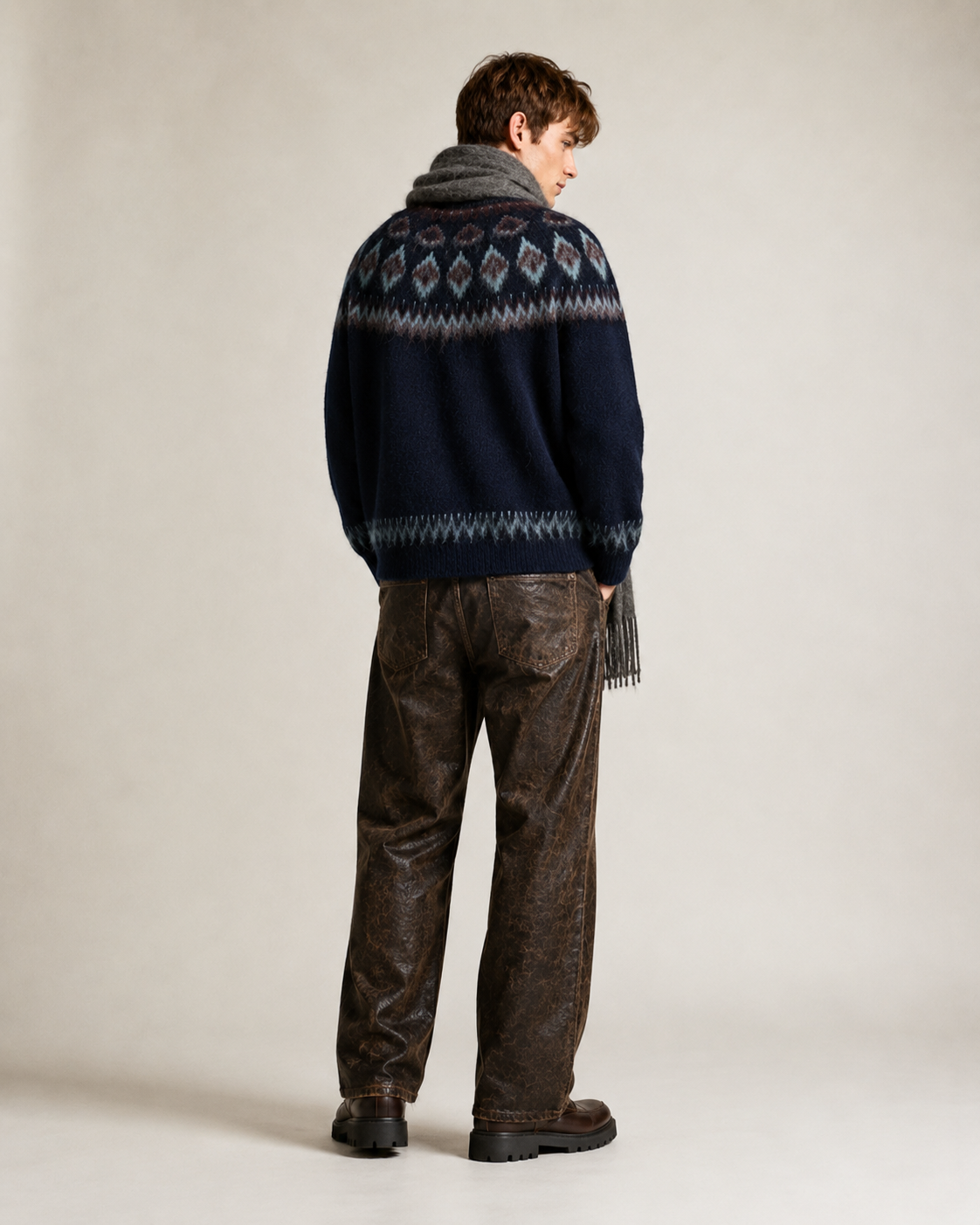 Unisex Red Fair Isle Christmas Sweater