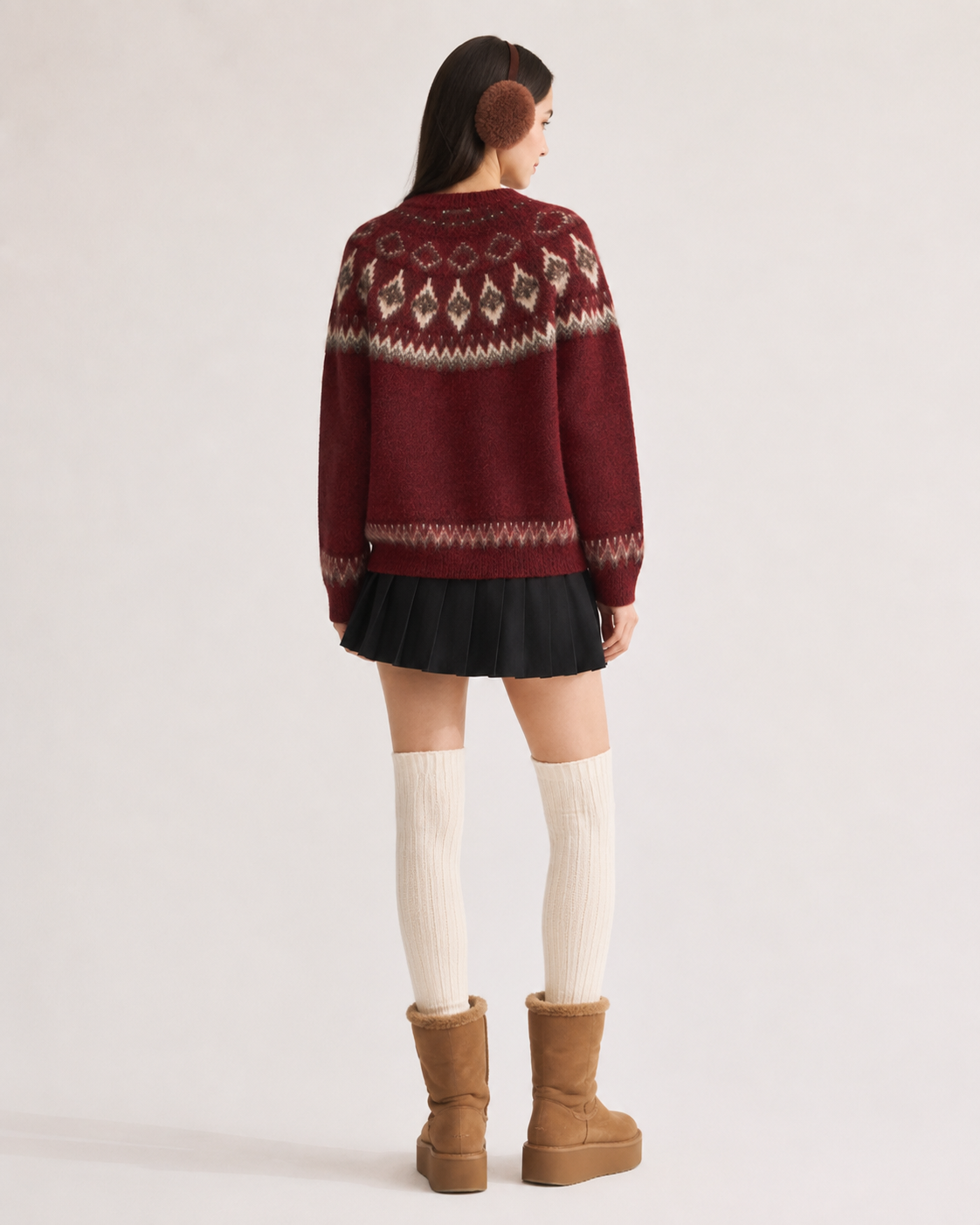 Unisex Red Fair Isle Christmas Sweater