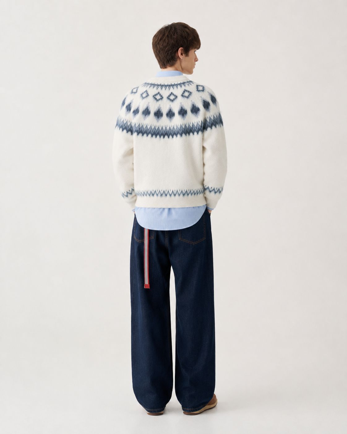 Unisex Red Fair Isle Christmas Sweater
