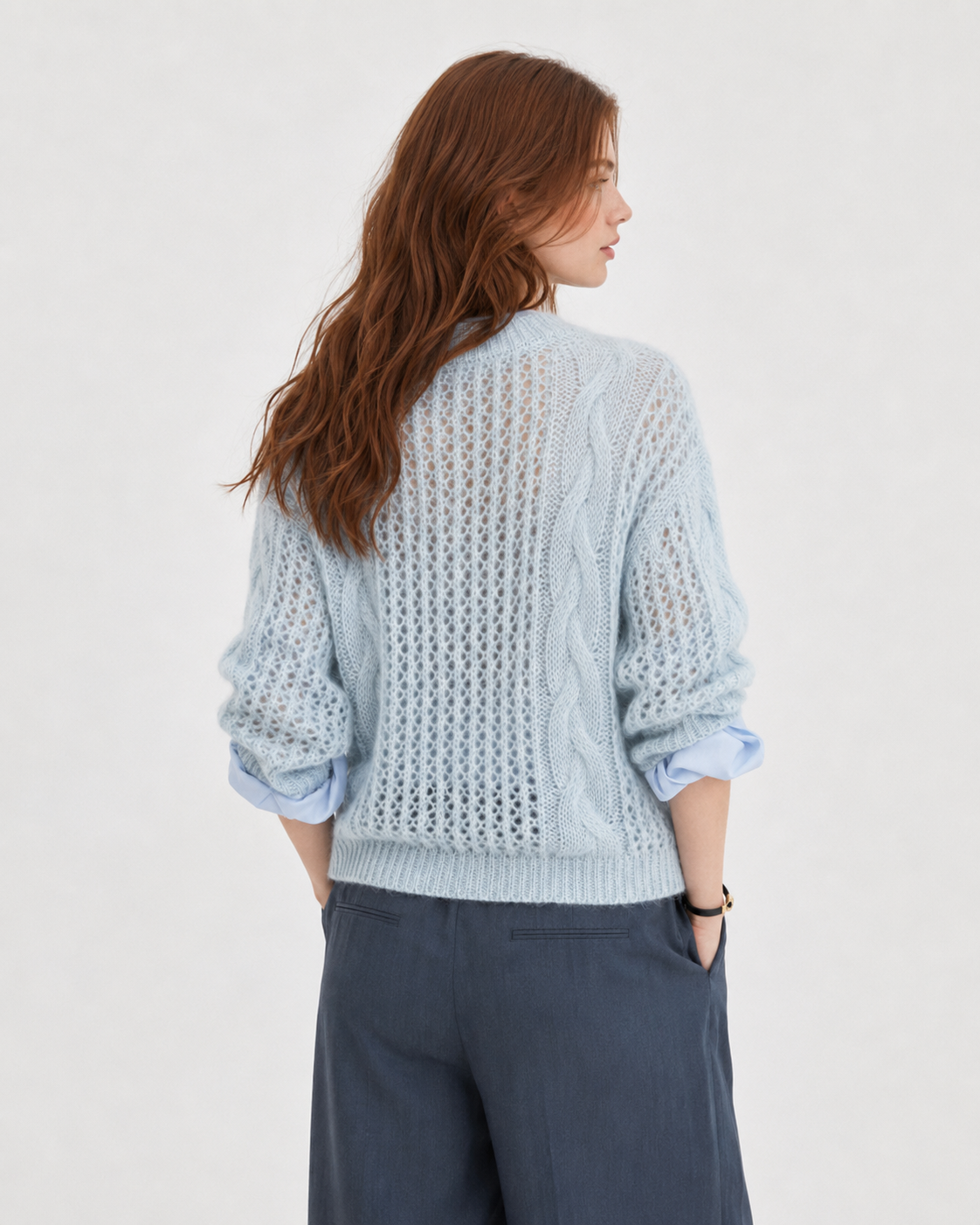 Women’s Mohair Wool Blend Knit Sweater