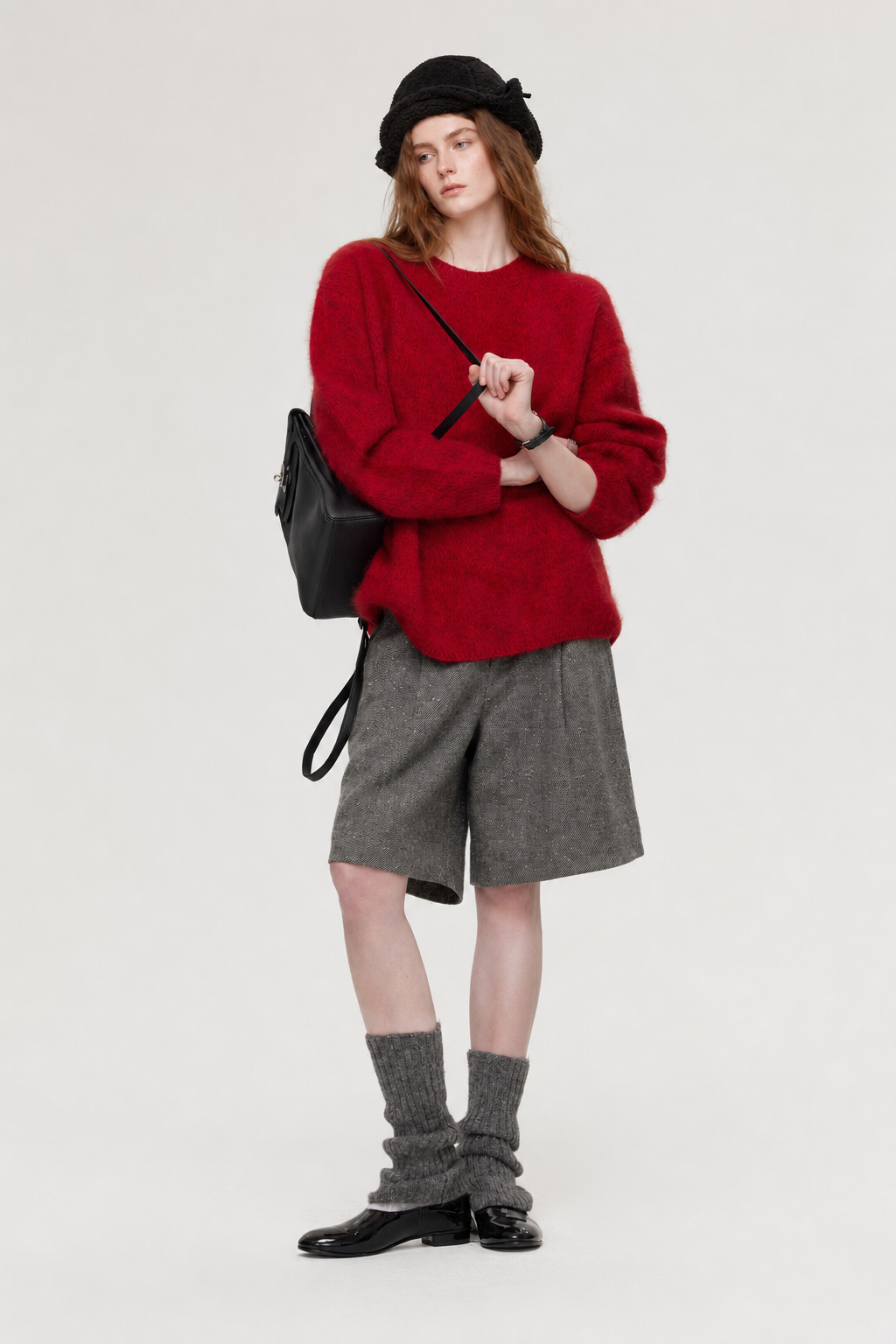 100% Merino Wool Sweater Hand Brushed Fluffy Knit Pullover