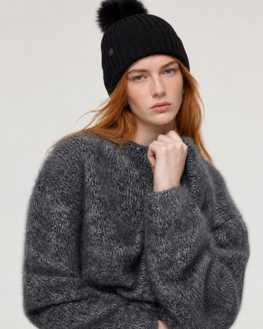100% Merino Wool Sweater Hand Brushed Fluffy Knit Pullover
