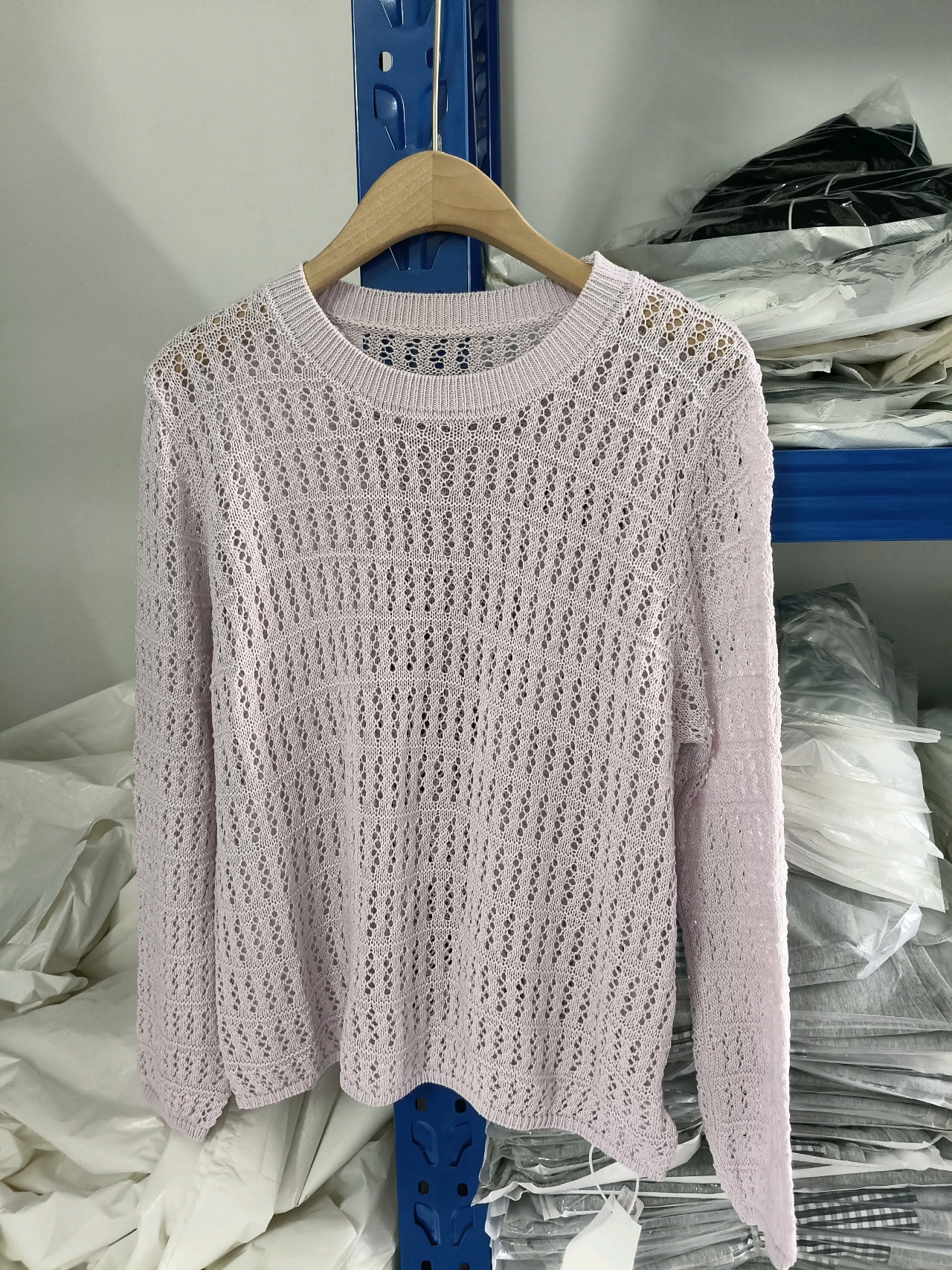 Women’s Klein Blue Openwork Knit Cover-Up