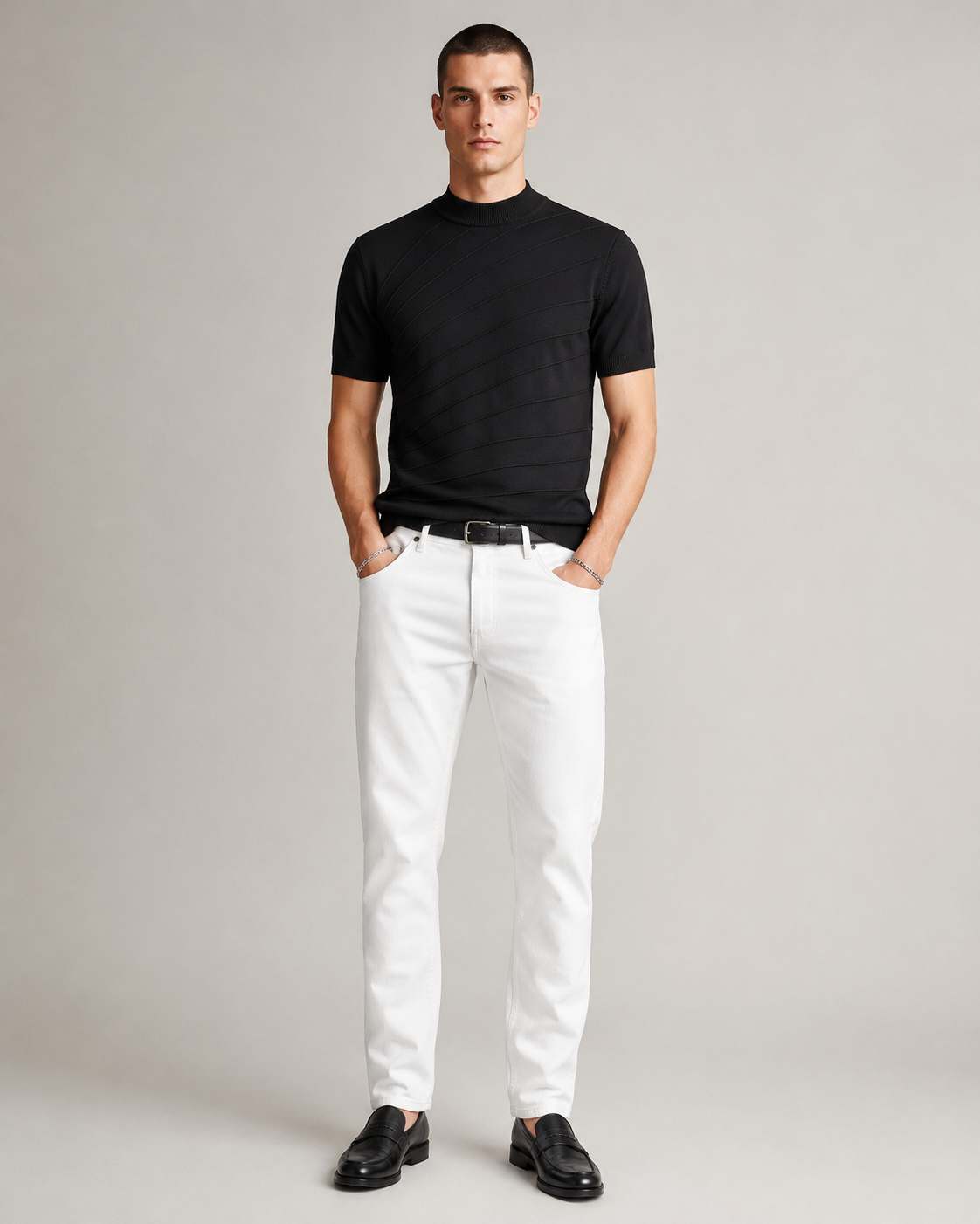 Men’s Old Money Stripe Knit Short Sleeve