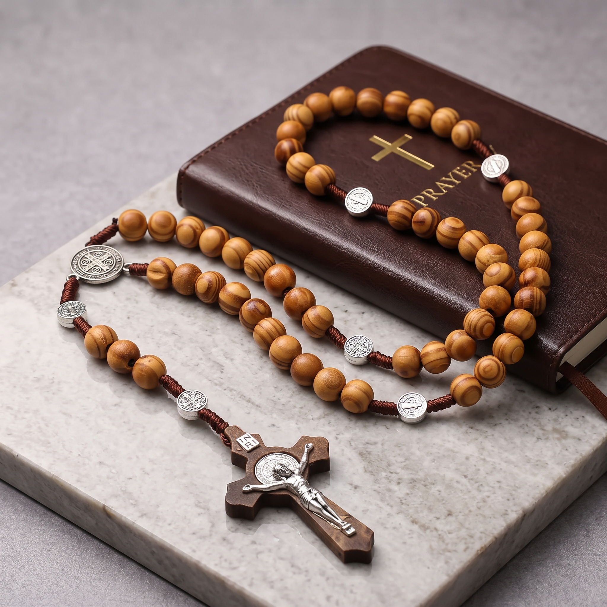 ✝️🙏Handmade rosary with a cross💖