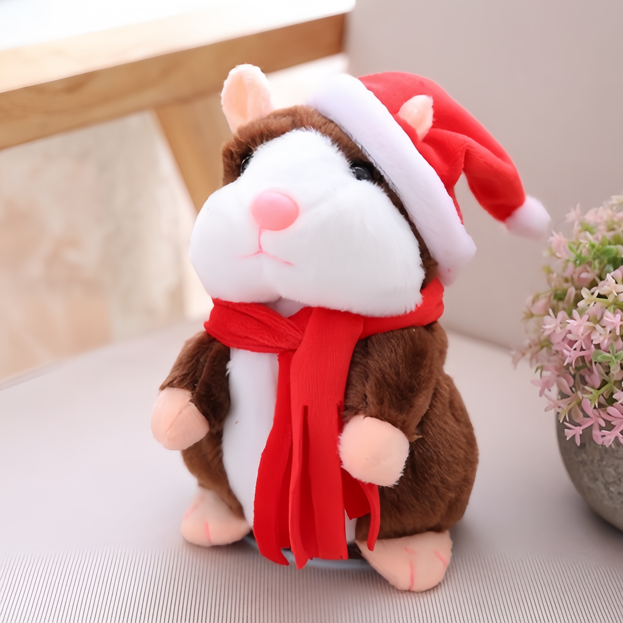  ✨Funny Talking Hamster Plush Toy🐹– Repeats Everything You Say, Auto Head Shaking & Touch Response – Hilarious Interactive Gift for Kids, Pets & Adults 🎁
