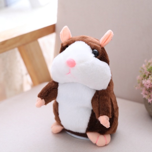  ✨Funny Talking Hamster Plush Toy🐹– Repeats Everything You Say, Auto Head Shaking & Touch Response – Hilarious Interactive Gift for Kids, Pets & Adults 🎁