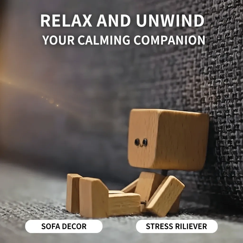 ❤🎁Shaking Feet Wooden Figure with 12PCS Magnetic Expressions