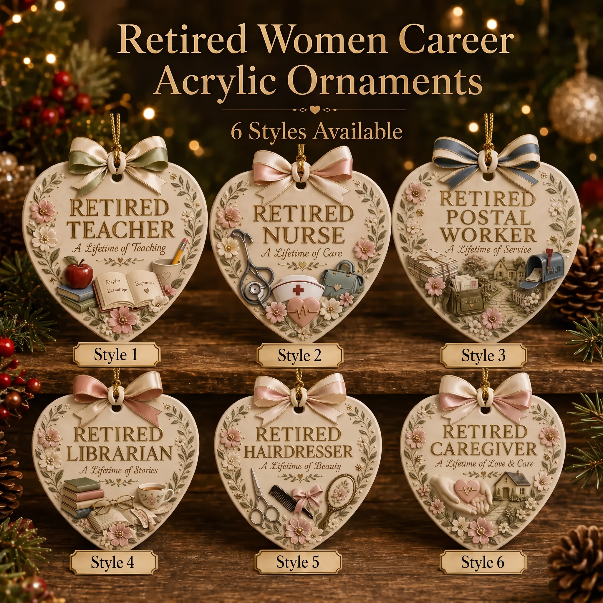 🔥LAST DAY 50% OFF - 🎄Retired Profession x Christmas Ornament