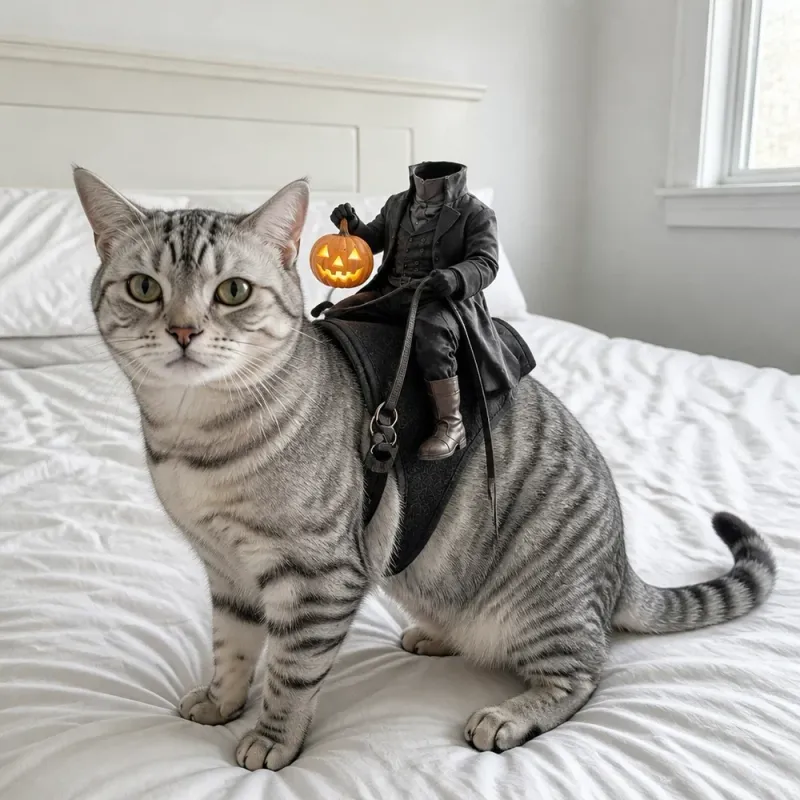 😺The Headless Horseman Rider Pet Costume🎃