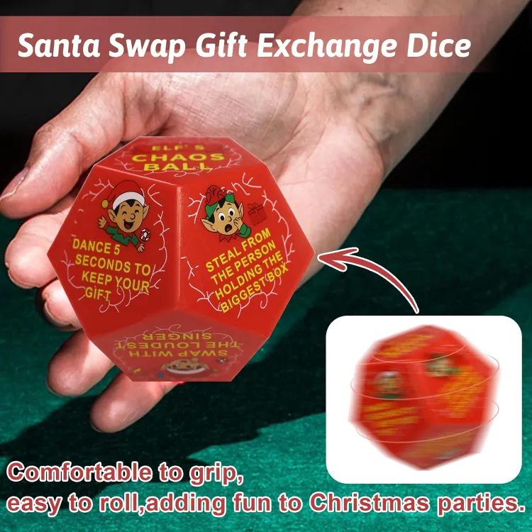 🎁💥Hilarious Christmas Gift Exchange Party Game Dice🎲