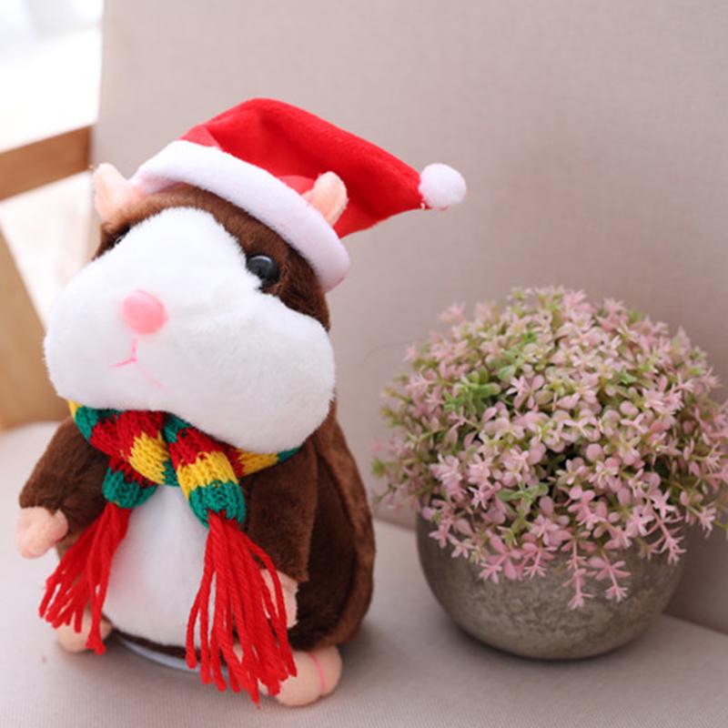  ✨Funny Talking Hamster Plush Toy🐹– Repeats Everything You Say, Auto Head Shaking & Touch Response – Hilarious Interactive Gift for Kids, Pets & Adults 🎁