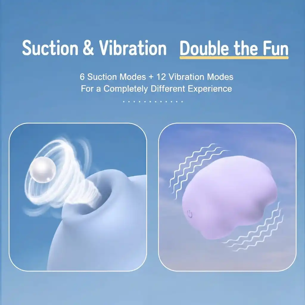 Cloudy Smart Vibrator Suction and Vibration Modes