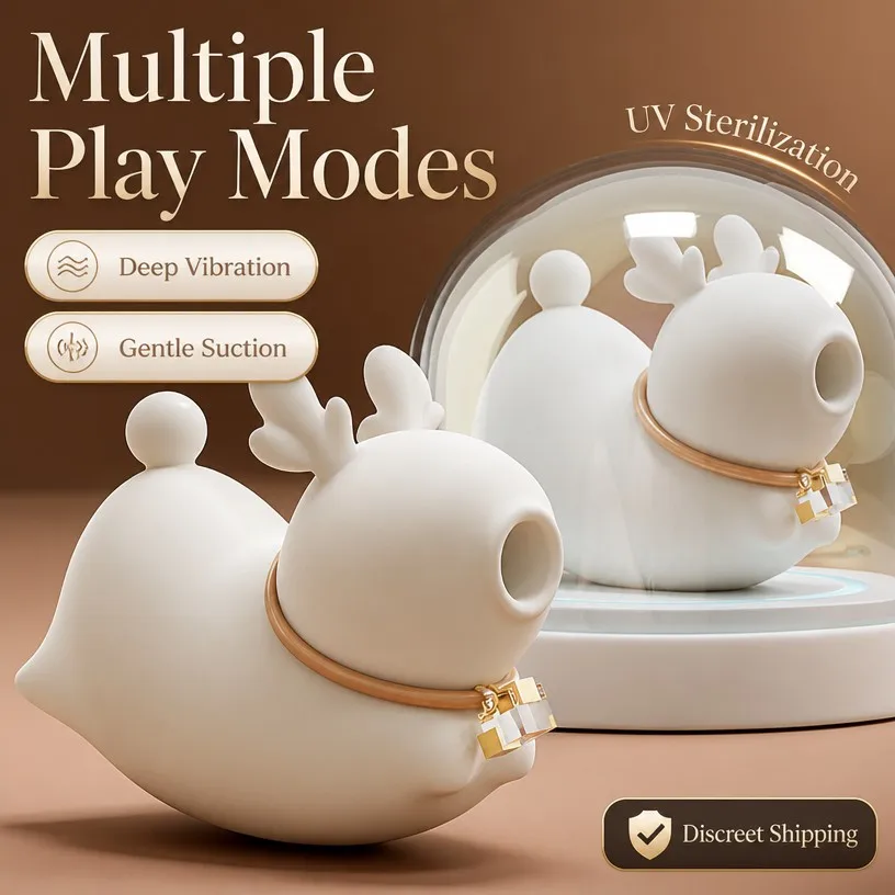 Smart Heated Suction & Tapping Massager with UV Sterilization Base (English Infographic)