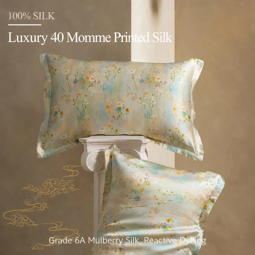 Premium 40 Momme Dual-Sided Pillowcase: 100% Mulberry Silk & Cooling Tencel (Localized)