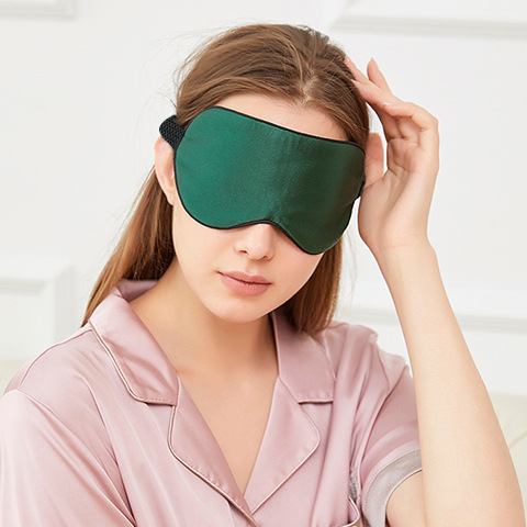Premium 19 Momme Printed Silk Sleep Mask | Dual-Sided 100% Mulberry Silk Blackout Travel Eye Mask