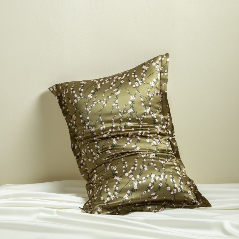Premium 40 Momme Silk Pillowcase (Dual-Sided) | Front: 100% Mulberry Silk, Back: Cooling Lyocell Tencel | Anti-Aging Beauty Sleep Cover (48x74cm)