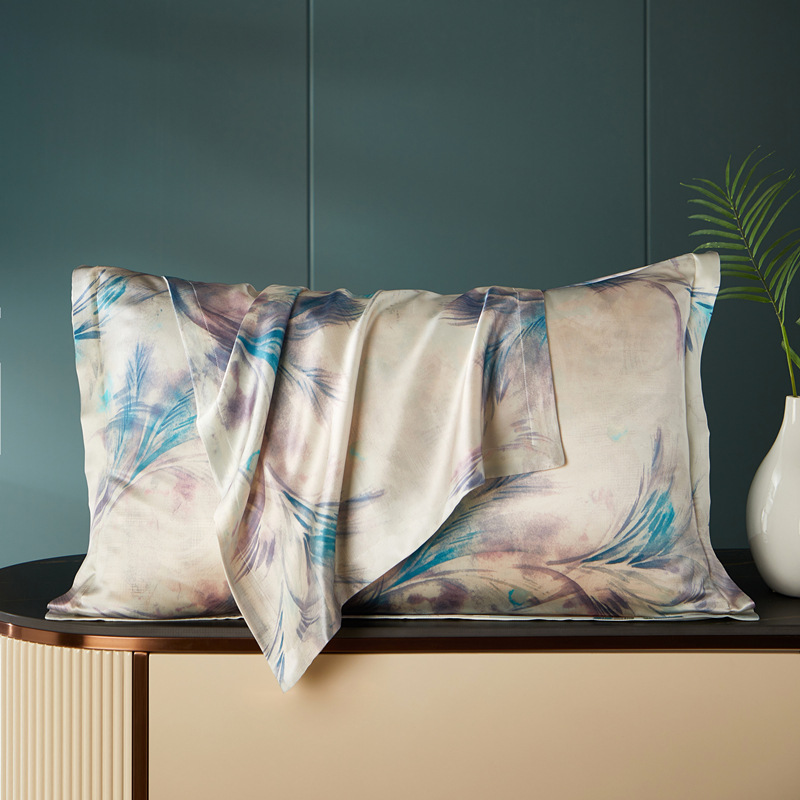 Premium 40 Momme Silk Pillowcase (Dual-Sided) | Front: 6A Mulberry Silk, Back: Polyester | Anti-Aging Beauty Sleep Cover (48x74cm)