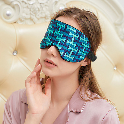 Premium 19 Momme Printed Silk Sleep Mask | Dual-Sided 100% Mulberry Silk Blackout Travel Eye Mask