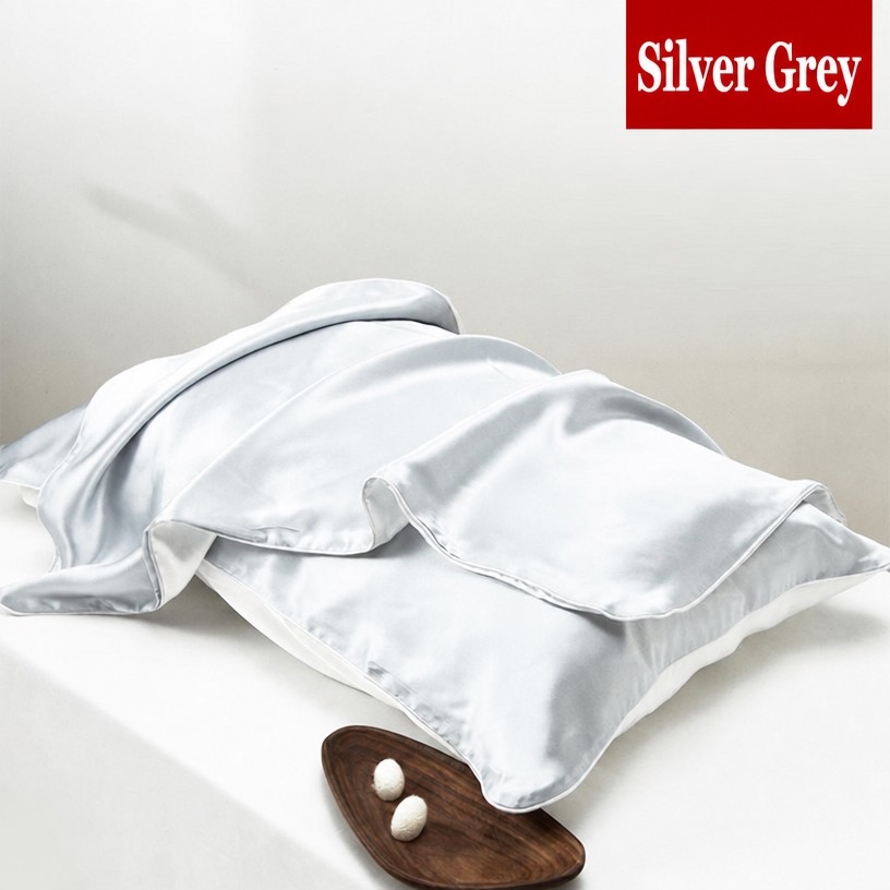 Premium 19 Momme Dual-Sided Pillowcase: 100% Mulberry Silk & Cooling Tencel