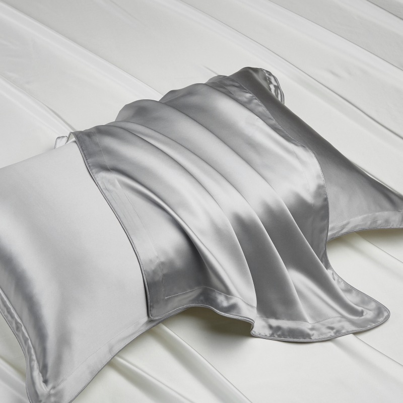 Luxury 40 Momme Silk Beauty Pillowcase - 100% Mulberry Silk Front for Hair & Skin Care (Single)