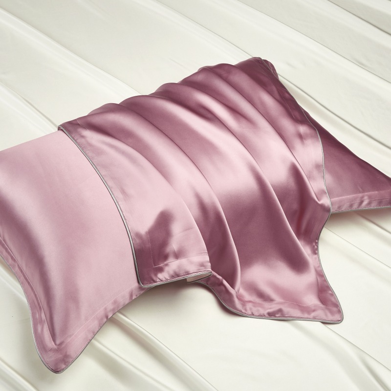 Luxury 40 Momme Silk Beauty Pillowcase - 100% Mulberry Silk Front for Hair & Skin Care (Single)