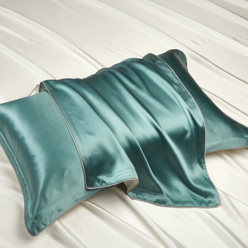Luxury 40 Momme Silk Beauty Pillowcase - 100% Mulberry Silk Front for Hair & Skin Care (Single)