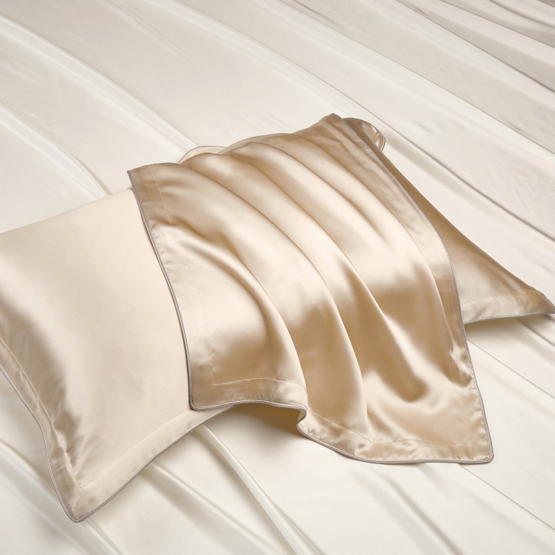 Luxury 40 Momme Silk Beauty Pillowcase - 100% Mulberry Silk Front for Hair & Skin Care (Single)