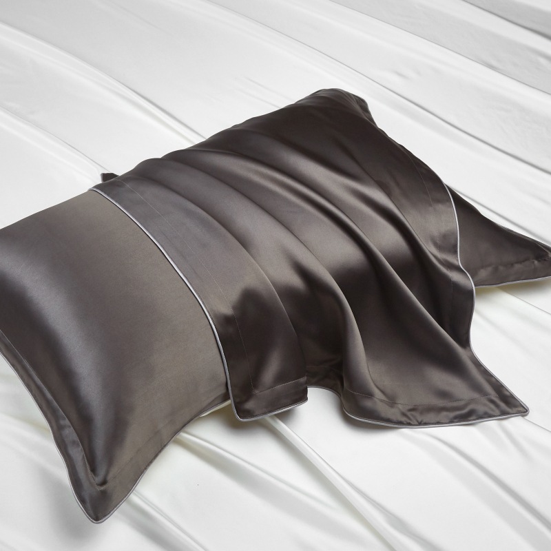 Luxury 40 Momme Silk Beauty Pillowcase - 100% Mulberry Silk Front for Hair & Skin Care (Single)