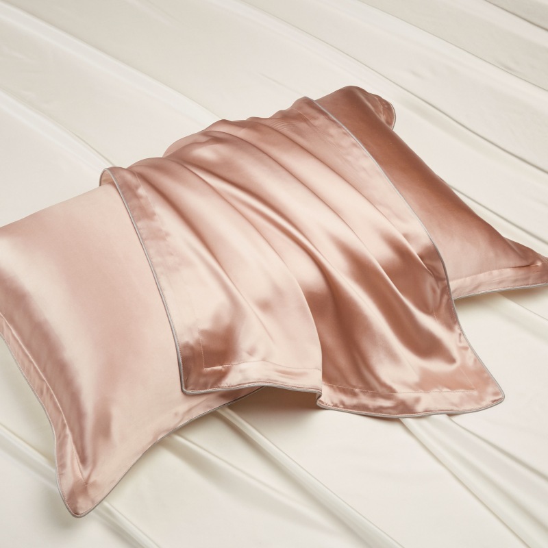 Luxury 40 Momme Silk Beauty Pillowcase - 100% Mulberry Silk Front for Hair & Skin Care (Single)