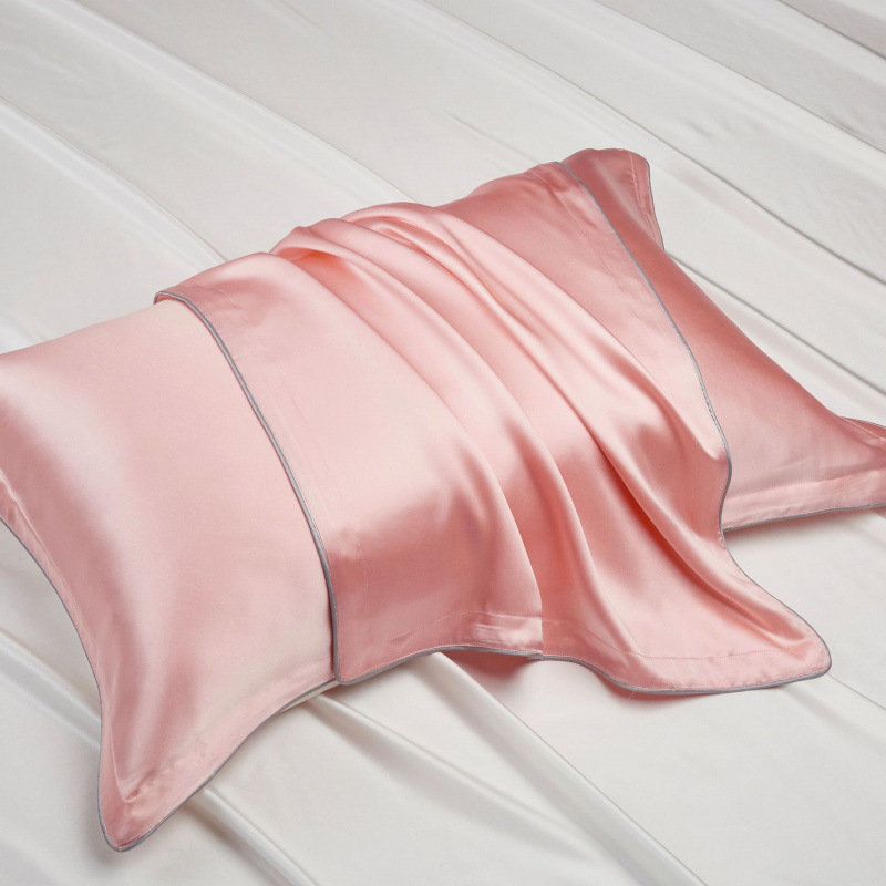 Luxury 40 Momme Silk Beauty Pillowcase - 100% Mulberry Silk Front for Hair & Skin Care (Single)