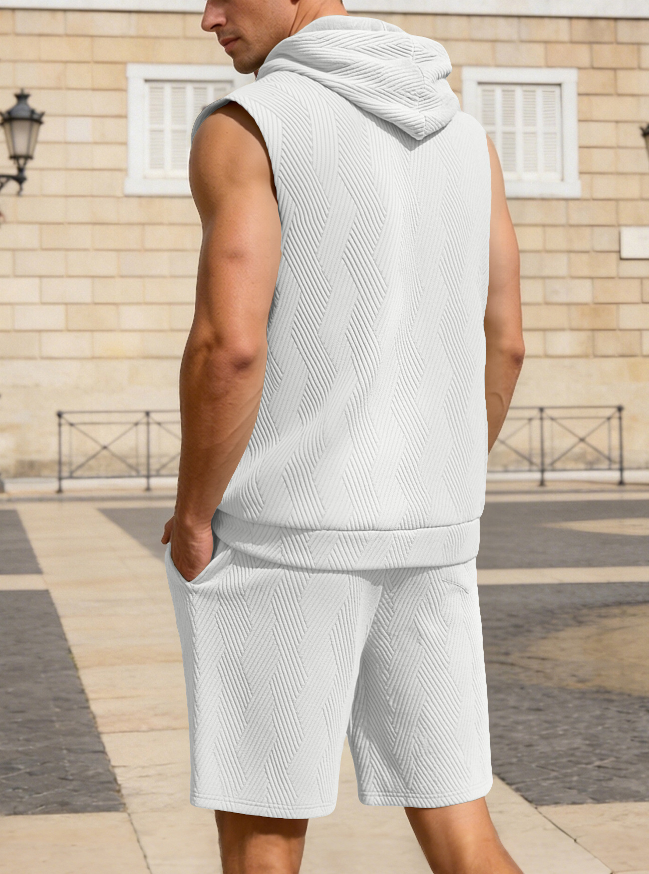 Sleeveless top and shorts conjunto de dos piezas