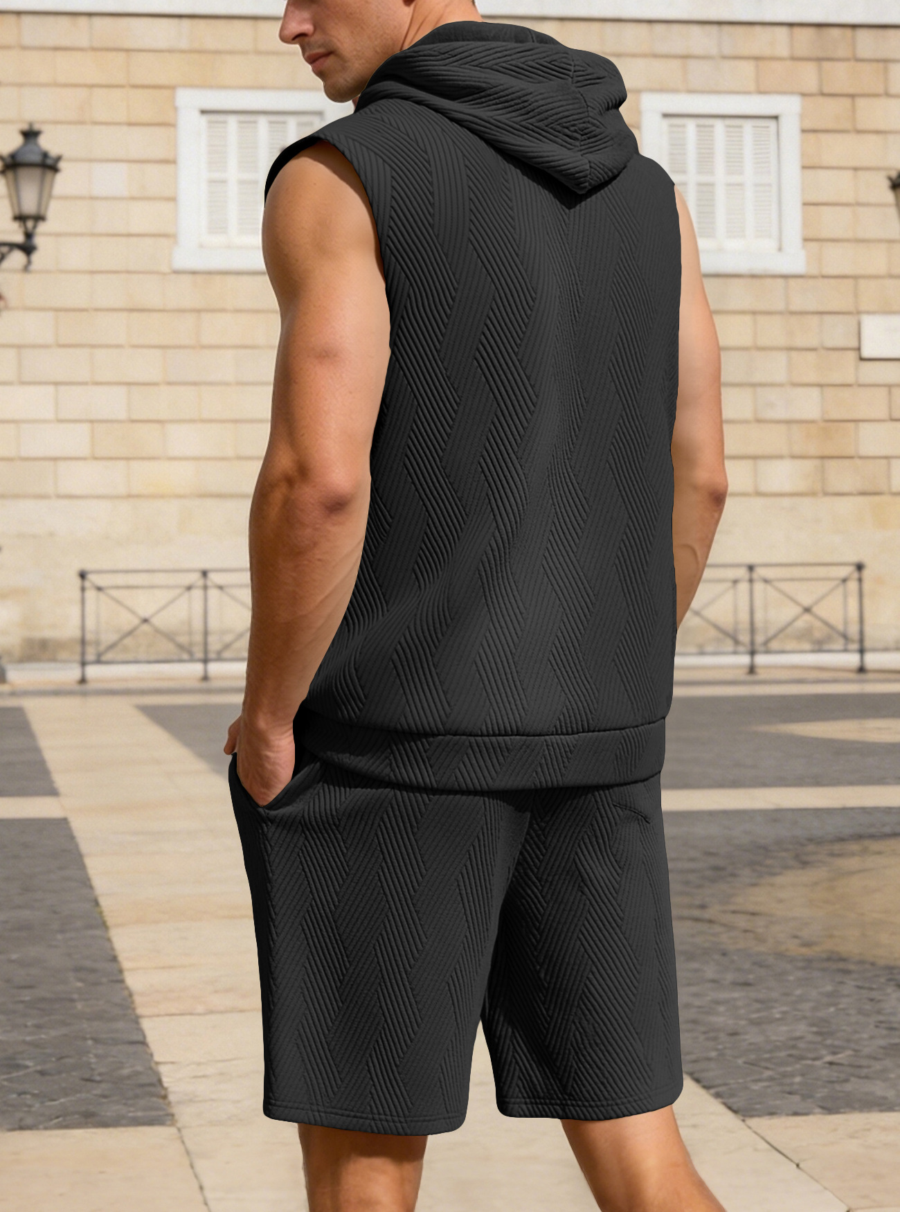 Sleeveless top and shorts conjunto de dos piezas