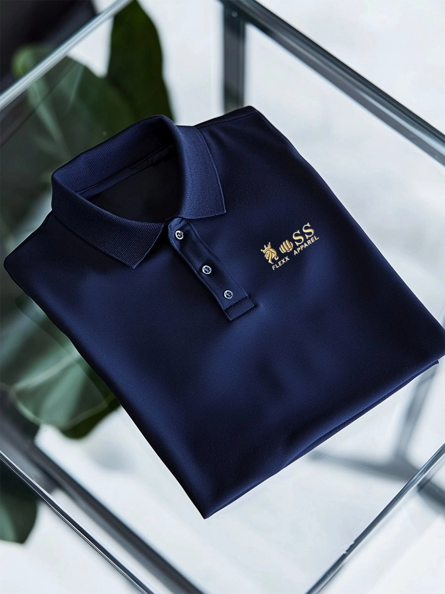 Camisa polo ejecutivo casual Button de manga corta para hombre