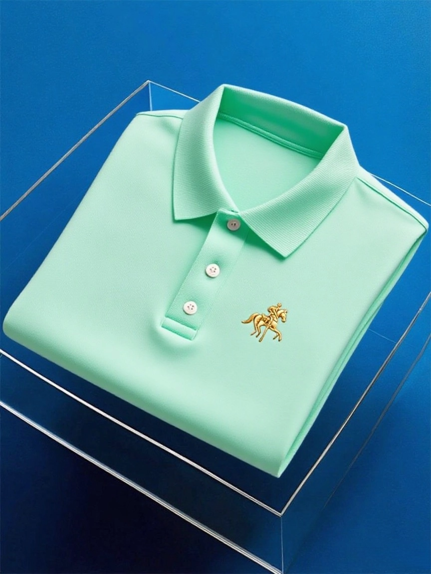 para hombre ejecutivo casual Button de manga corta camisa polo