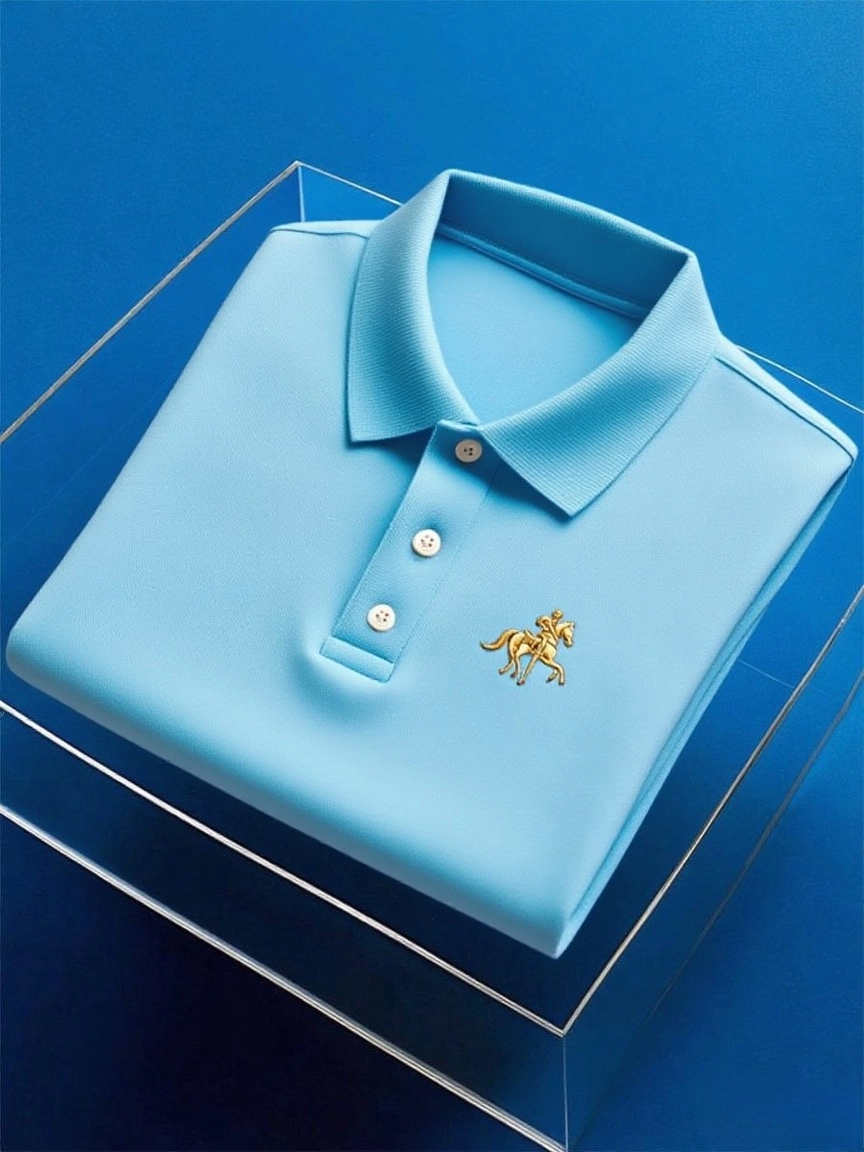 para hombre ejecutivo casual Button de manga corta camisa polo