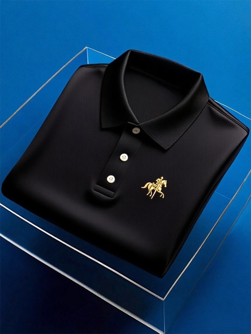 para hombre ejecutivo casual Button de manga corta camisa polo