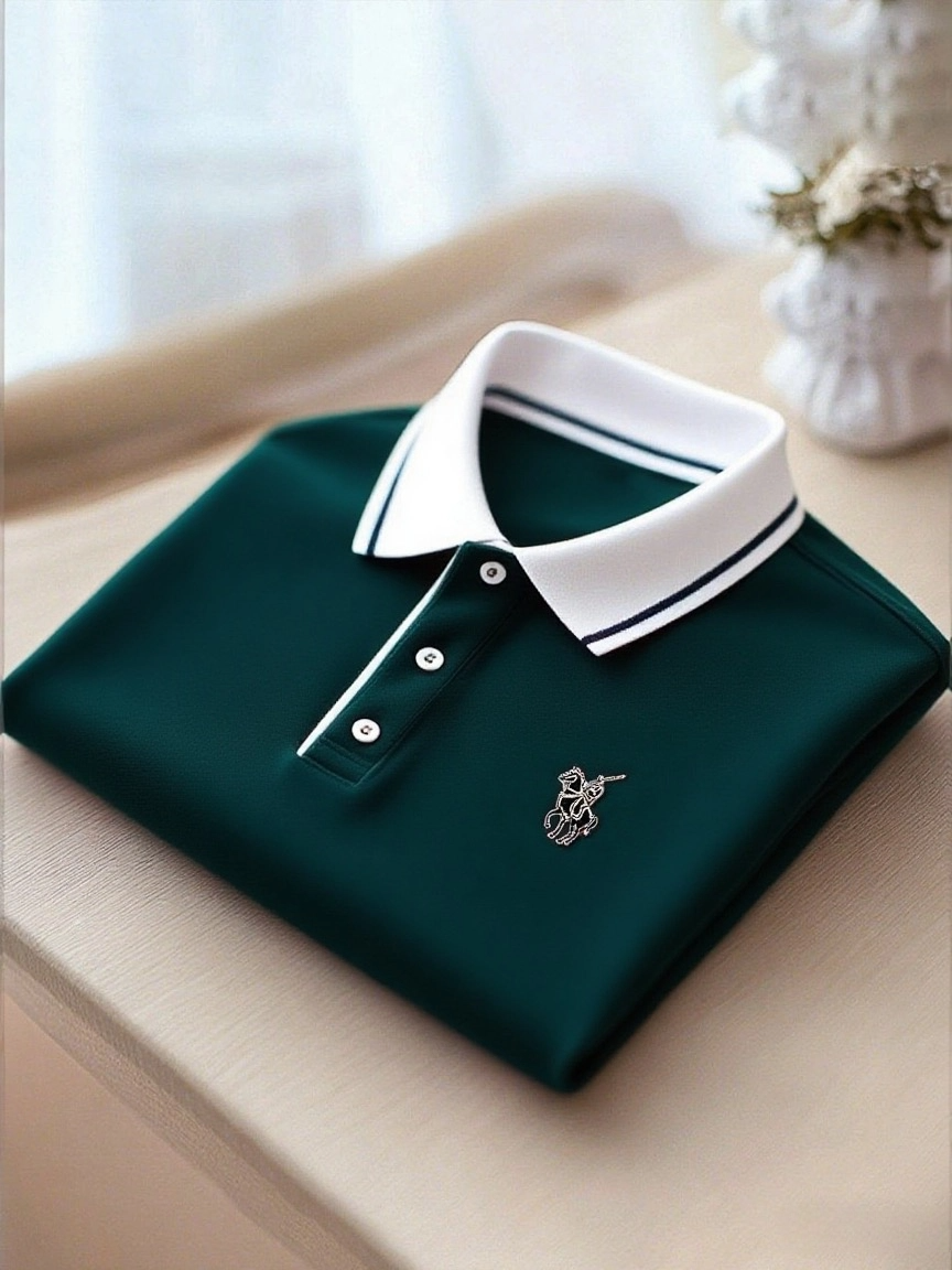 para hombre ejecutivo casual Button de manga corta camisa polo