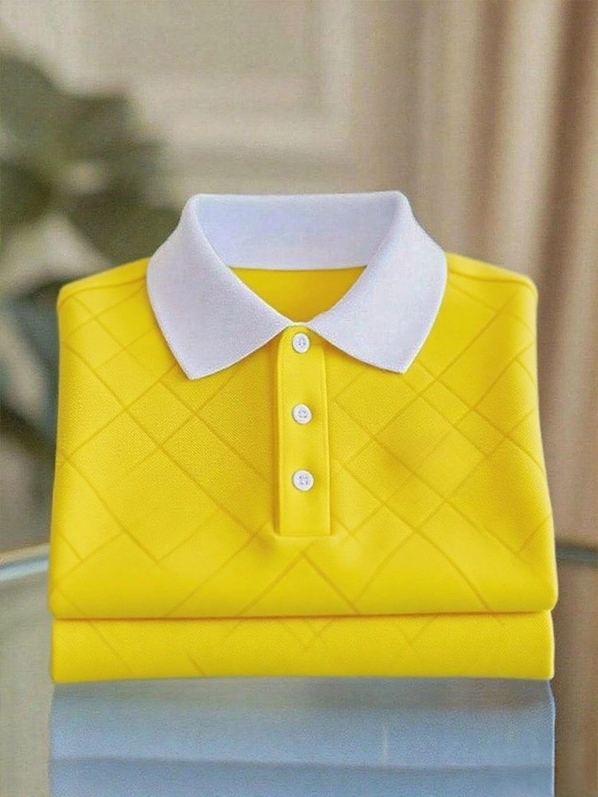 para hombre ejecutivo casual Logo Button de manga corta camisa polo